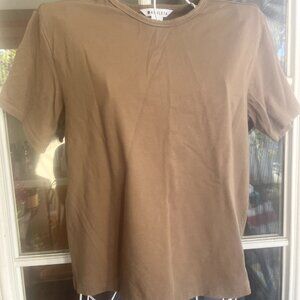 Athleta Crop Crewneck short sleeve T-shirt Camel Sz XXS